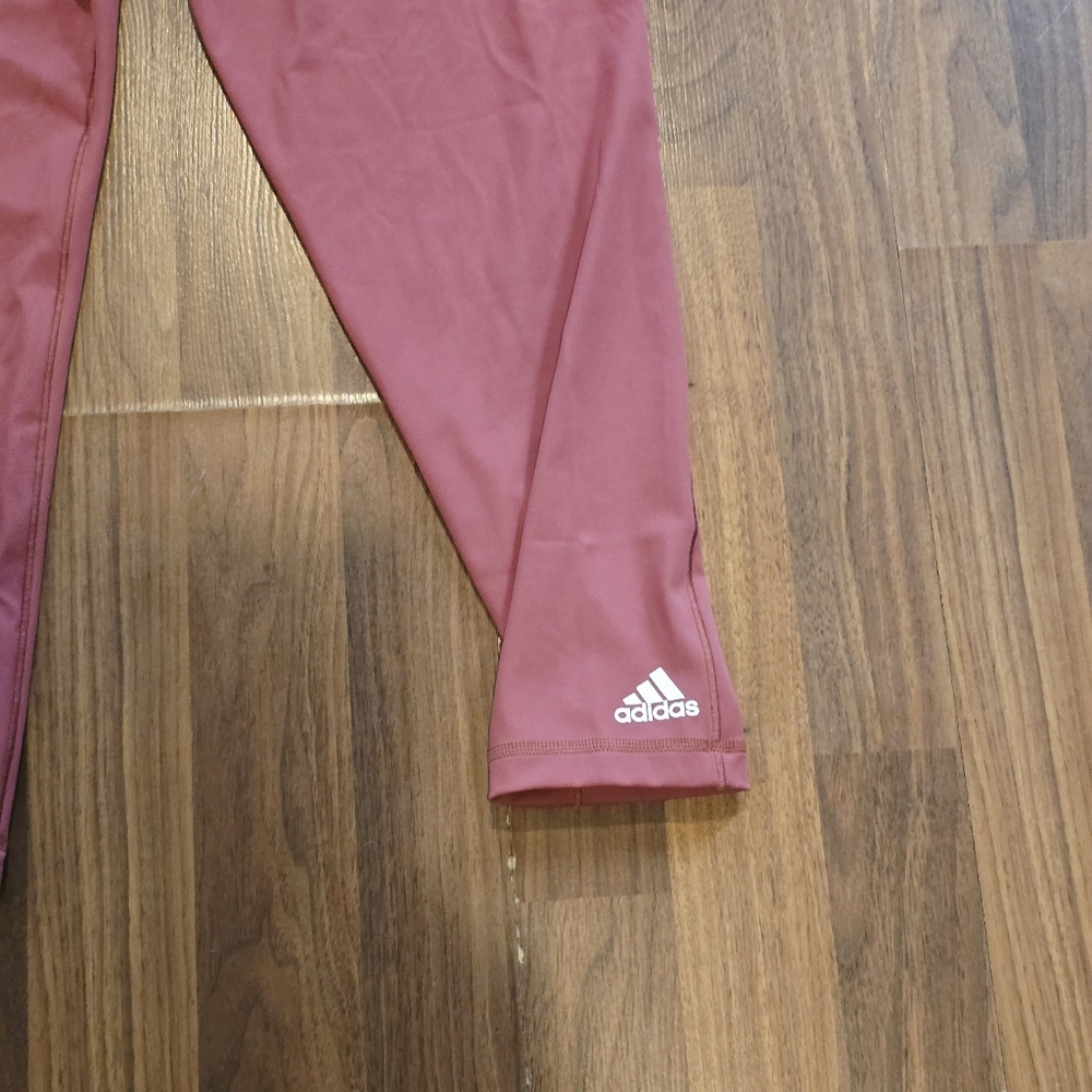 adidas Women's Rose Pink High-Waist Leggings - Picture 2 of 10